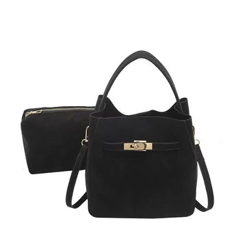 Elegant Black Tote Bag Set