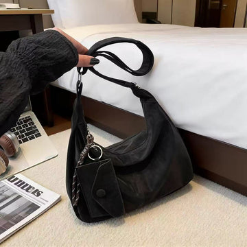 Classic Black Hobo Shoulder Bag