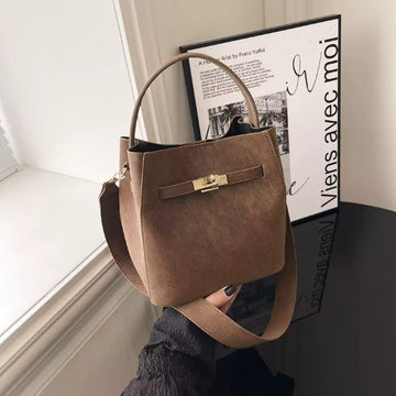 Luxury Brown Crossbody Tote Bag